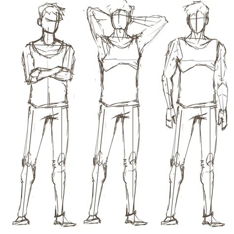 Poses Reference Anime Standing Fin Construir