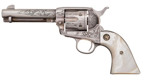 Factory Engraved Colt 1st Gen Single Action Army Revolver Rock Island