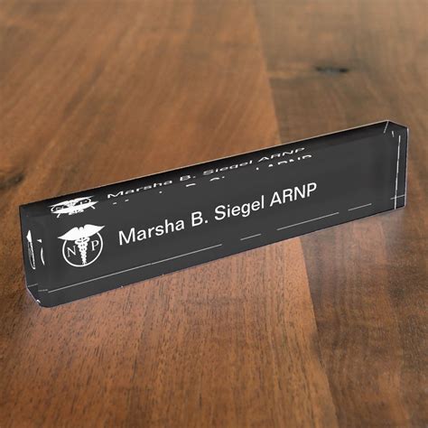 Classy Nurse Practitioner Office Desk Name Plaques Designed With A