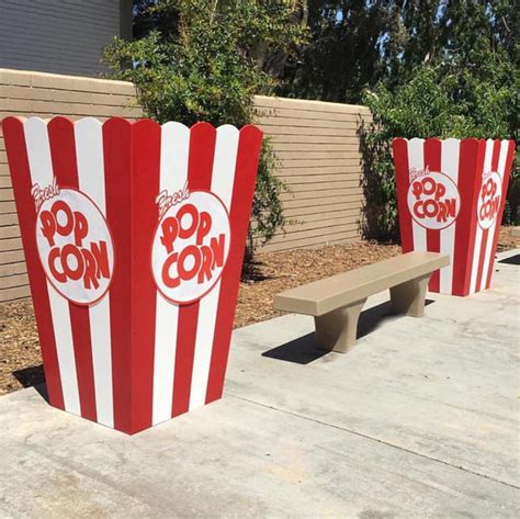Giant Red Popcorn Box Platinum Prop Rentals