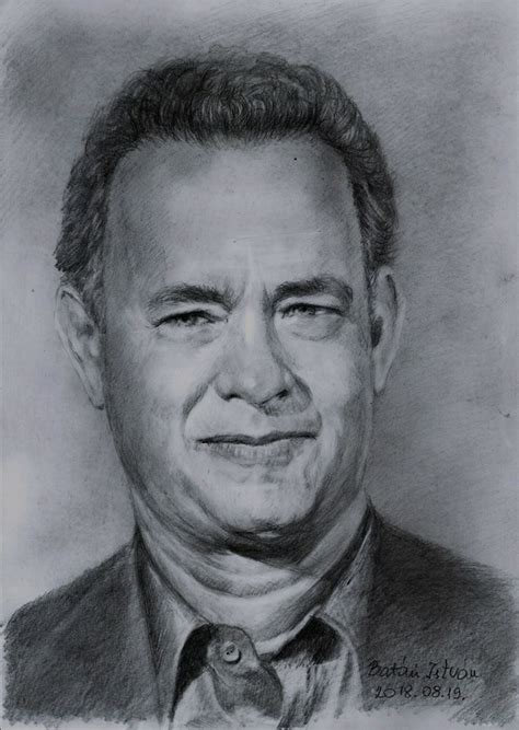 Tom Hanks By Bati Pencil Portrait Portrait Artist Portrait Drawing
