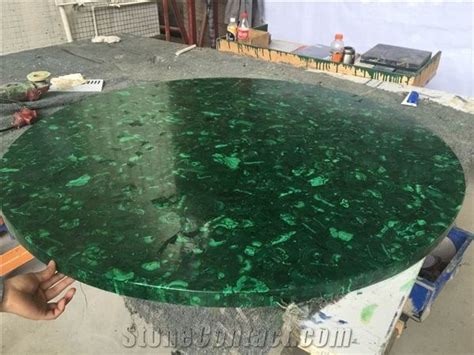 Luxury Gemstone Bathtub Semiprecious Malachite Bathtub For Hotel From