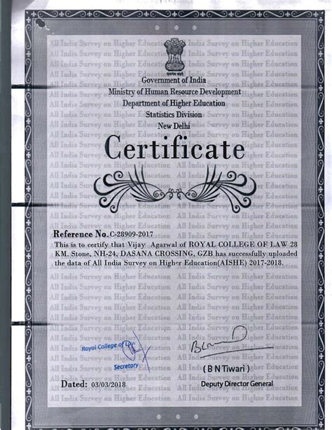 AISHE Certificate