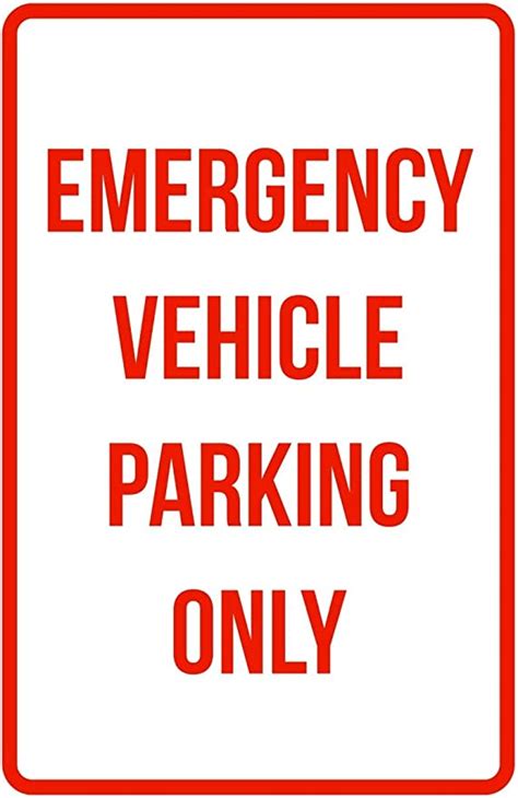 Aluminum Metal Sign For Wall Decor 12x16inchemergency