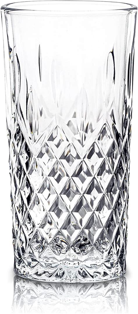 Vikko Drinking Glass Set Of 12 Tall Beverage Glasses 12 25 Ounce Highball Glasses Dishwasher