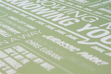 Knowing Me Knowing You Typographic Print By Typaprint