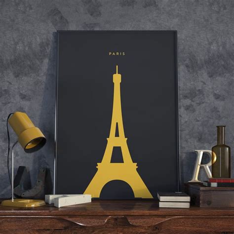 Paris Eiffel Tower Print Gold Edition Print Poster Eiffel Tower