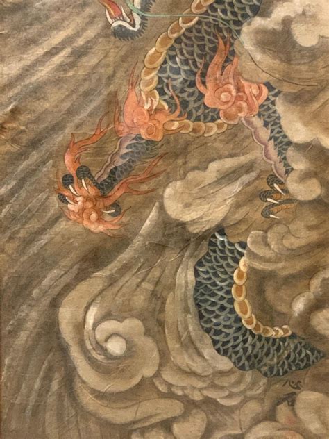 Korean Minhwa Dragon Painting Joseon Dynasty Late 19th Century At 1stdibs