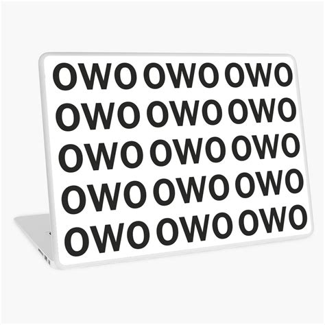 Owo Face Text Emoticonemoji For All You Furries And Weebs Laptop