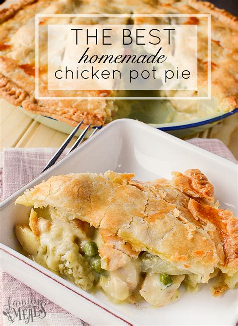 Chicken pot pie can be prepared ahead of time, frozen and reheated, and is easy to adapt with the ingredients you have on hand. The Best Homemade Chicken Pot Pie - Family Fresh Meals