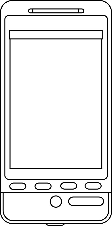 Black And White Smartphone Clipart Clipart Panda Free