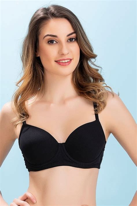 Buy Cotton Padded Underwired Push Up T Shirt Bra Online India Best Prices Cod Clovia Br1724p13