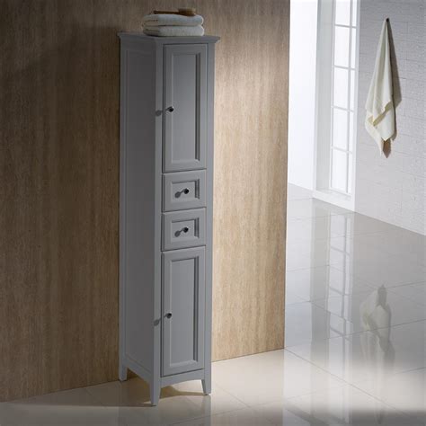 Fresca Oxford 14 Gray Tall Bathroom Linen Cabinet Dream Bathroom