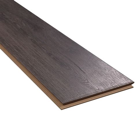 Do not install in areas Laminate Wood Flooring Look Charcoal Gray Rustic Waterproof Thornbury Oak Home | eBay