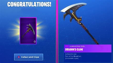 The New Dragons Claw Pickaxe In Fortnite 👀 Hybrid Pickaxe Season 8