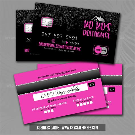 Rewards are earned on eligible net purchases. Business Cards - Credit Card Style - Crystal Forbes Design ...