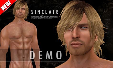 Second Life Marketplace Demo Sinclair Avatar By Tellaq