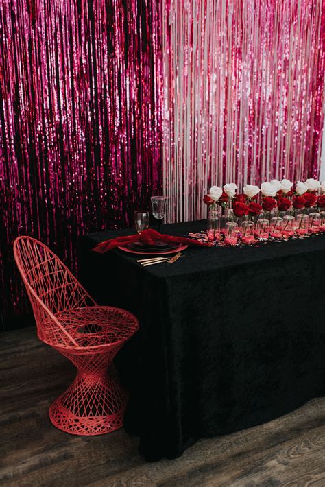 Millennial Pink Inspired Wedding Hot Pink Sweetheart Table Backdrop