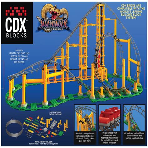 Buy Cdx Blocks Sidewinder 825 Pieces Building Brick Set Gravity