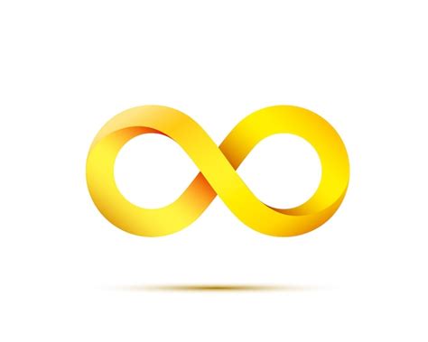 Premium Vector Infinity Gold Symbol On The White Background Vector