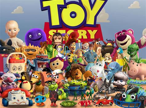 Disney Pixar Toy Story Poster Cast Of Characters With Their Names By