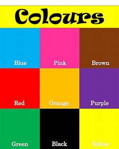 Colours Chart Poster