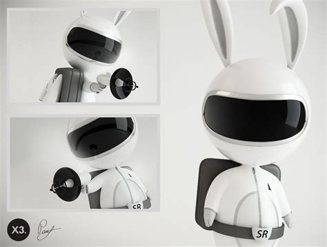 Space Rabbit Paul Paslea Art Toys Design Space Animals Rabbit Cartoon