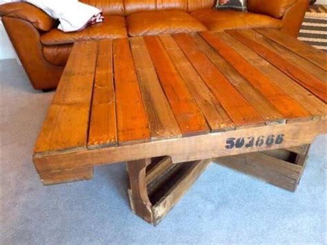 Diy Pallet Coffee Table With Bottom Support 101 Pallets