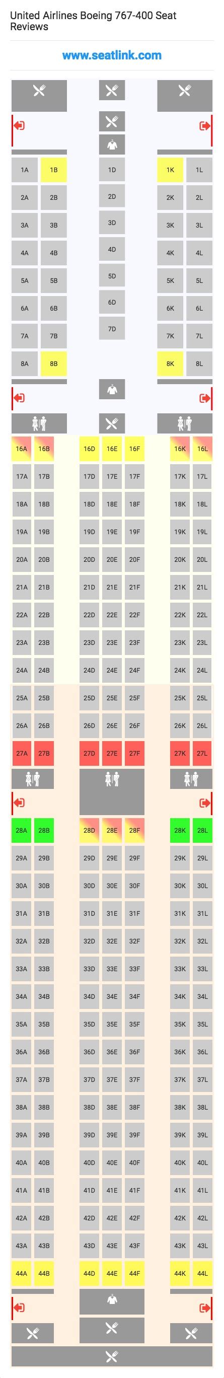 United Airlines Seat Map 767 300 Two Birds Home