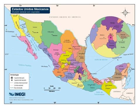 Descarga E Imprime El Mapa De México Con Nombres