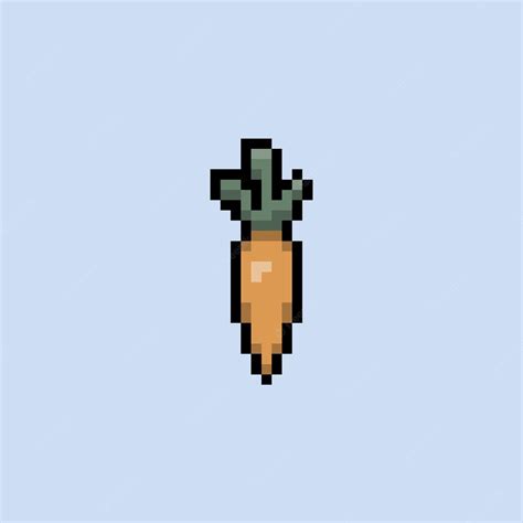 Premium Vector Carrot Pixel Art