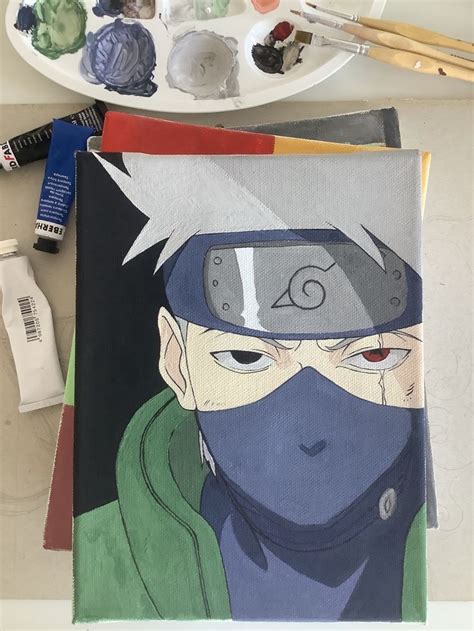 Kakashi Anime Canvas Painting Mini Canvas Art Anime Canvas Art