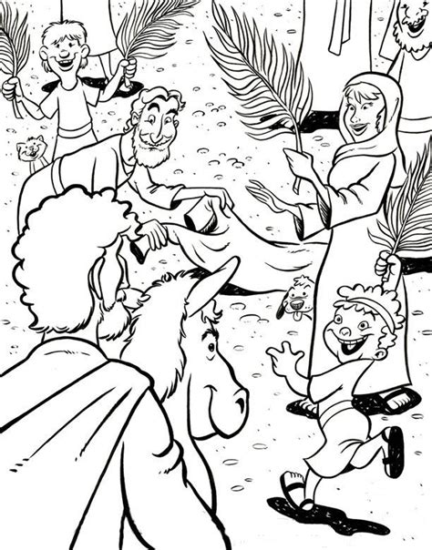 Triumphal Entry Coloring Page Triumphal Entry Into Jerusalem From