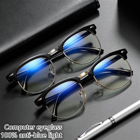 Anti Radiation And Blue Light Eyeglasses Replaceable Lens Computer Glasses High Qulity Metal