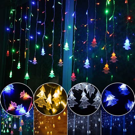 Christmas Tree Icicle Fairy 5m String Lights Led Bulbshome Xmas
