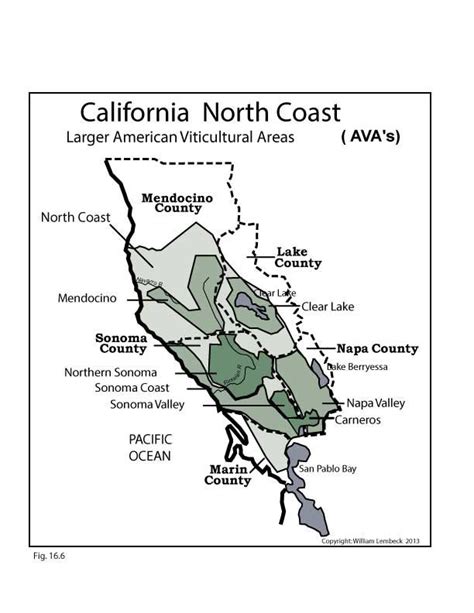 Ca North Coast Us Wine Map Wine Wit And Wisdom Wine Map