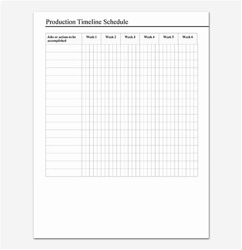 Film Production Schedule Template Best Of Production Timeline Template