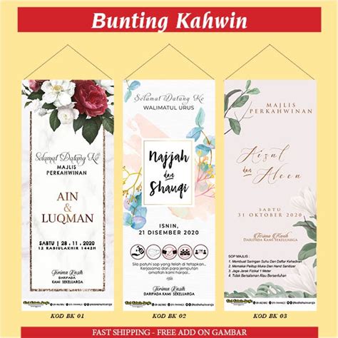 Contoh Design Banner Kahwin Victoria Mills