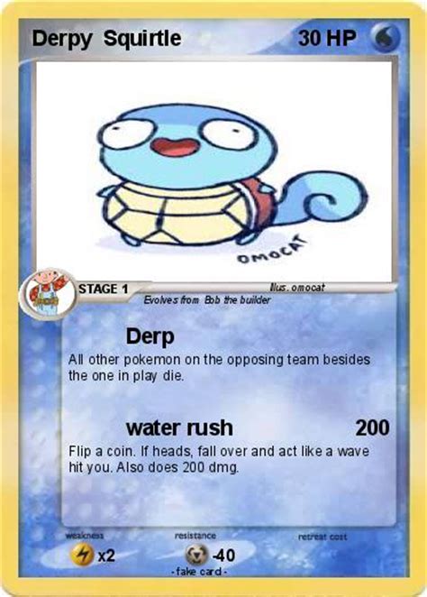 Pokémon Derpy Squirtle 5 5 Derp My Pokemon Card