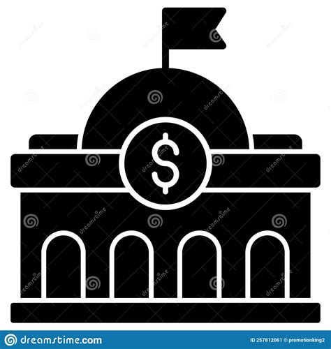 Central Bank Which Can Easily Modify Or Edit Stock Vector