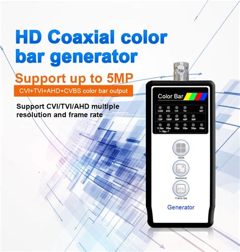 Color Bar Generator Output 4mp Cvi5mp Tvi5mp Ahdcvbs