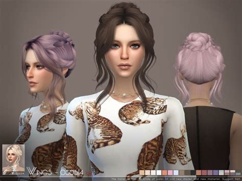 The Sims Resource Os0514 Hair By Wings Sims Sims 4 Hairs