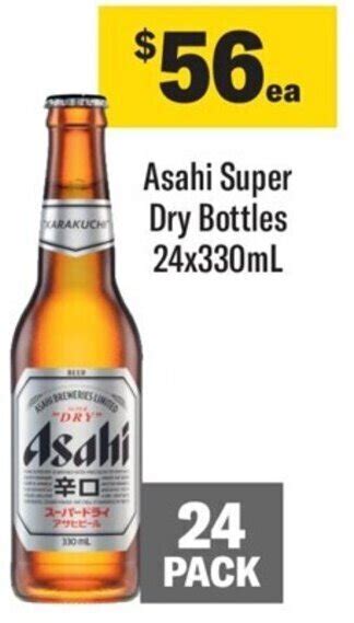 Asahi Super Dry Bottles 24x330ml 24 Pack Offer At Coles