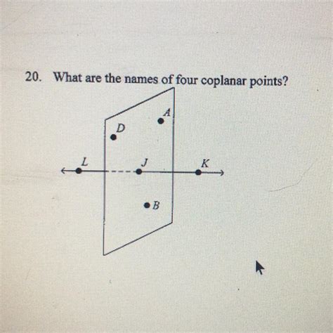 What Are The Names Of Four Coplanar Points Labquiz