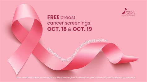 Fulton County Board Of Health To Offer Free Breast Cancer Screenings At County Health Centers