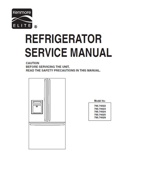 Kenmore Elite Refrigerator 795 Manual