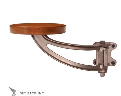 Outdoor kitchens & bbq islands. Wall-Mounted Cast Iron & Alder Swing-Out Bar Stool / Seating For Kitchen Islands, Patios, Bars ...