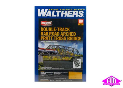 933 4522 Double Track Arched Pratt Truss Bridge Kit Ho Scale