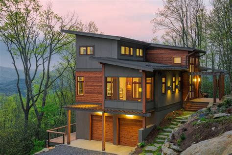 Contemporary Home Steep Mountain Images Modern House