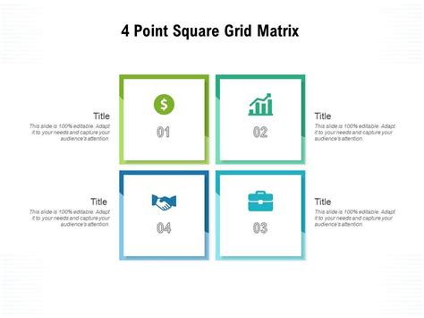 4 Point Square Grid Matrix Powerpoint Slides Diagrams Themes For